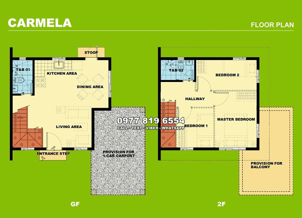 Carmela Floor Plan House and Lot in Bacolod